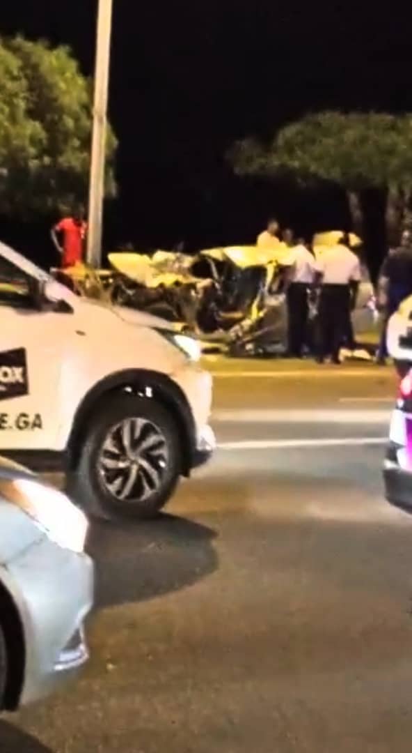 Une vue de la scène de l’accident