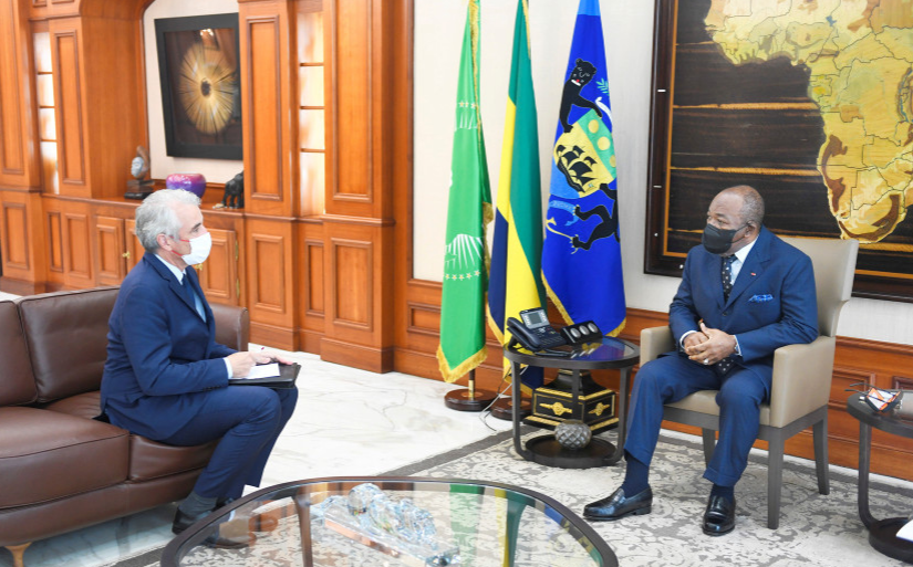 6e sommet UE-UA : Alexis Lamek reçu par Ali Bongo Ondimba