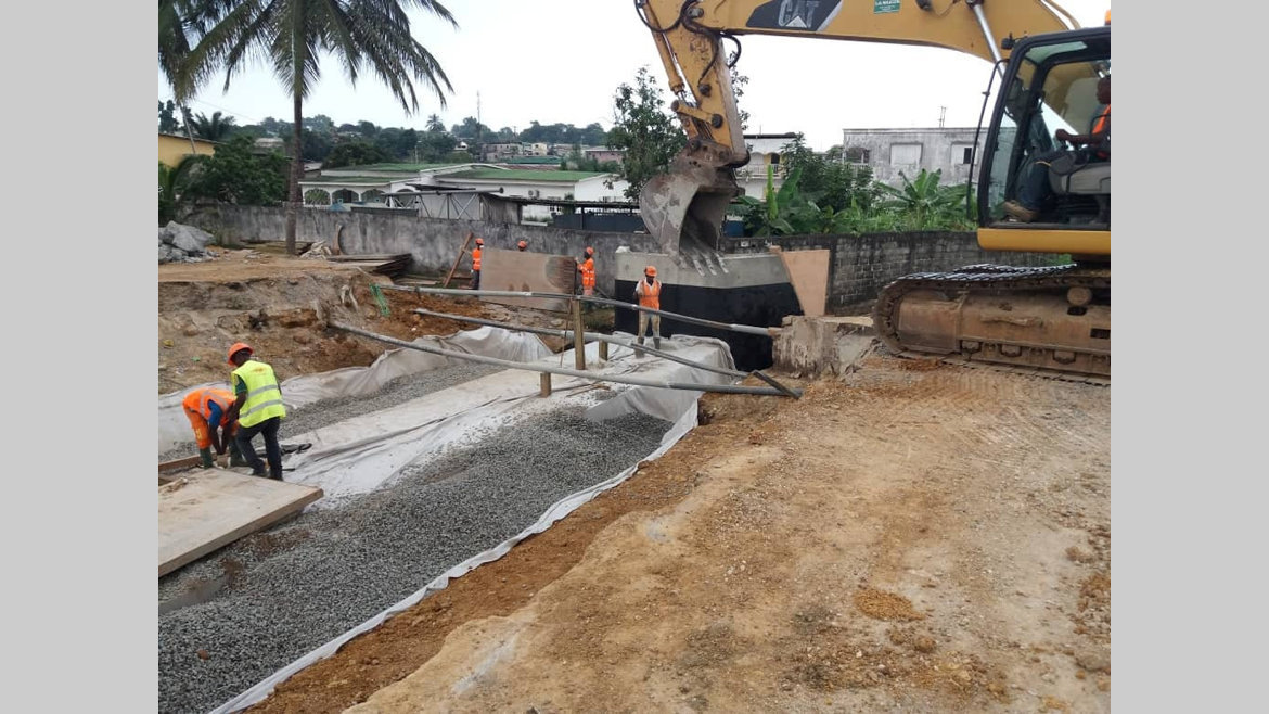 Chantier de la Voie Express aux Charbonnages : Vers la fin de la phase 1