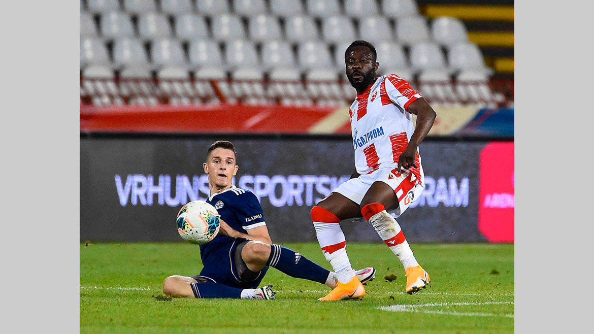 Football : Kanga accompagne le sans-faute de l’Étoile Rouge Belgrade