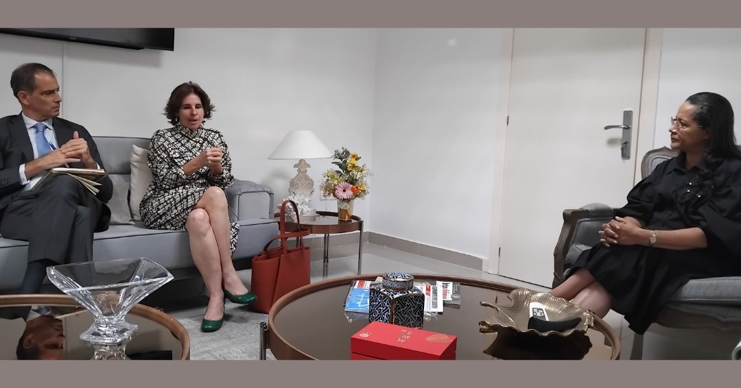 la ministre Minkoue-Mintsa (d) et les diplomates européens © DR Projet de nouvelle Constitution : le Comité constitutionnel national est prêt